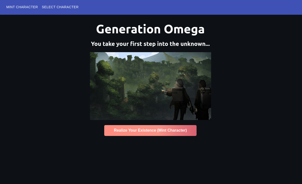 Minting Page Screenshot